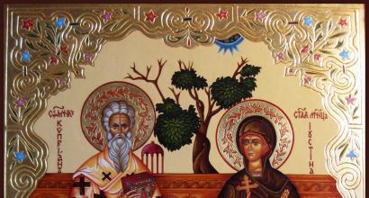Orthodox prayer of the Holy Martyr Cyprian and Ustinya from witchcraft and corruption Life of Cyprian and the Martyr Justina